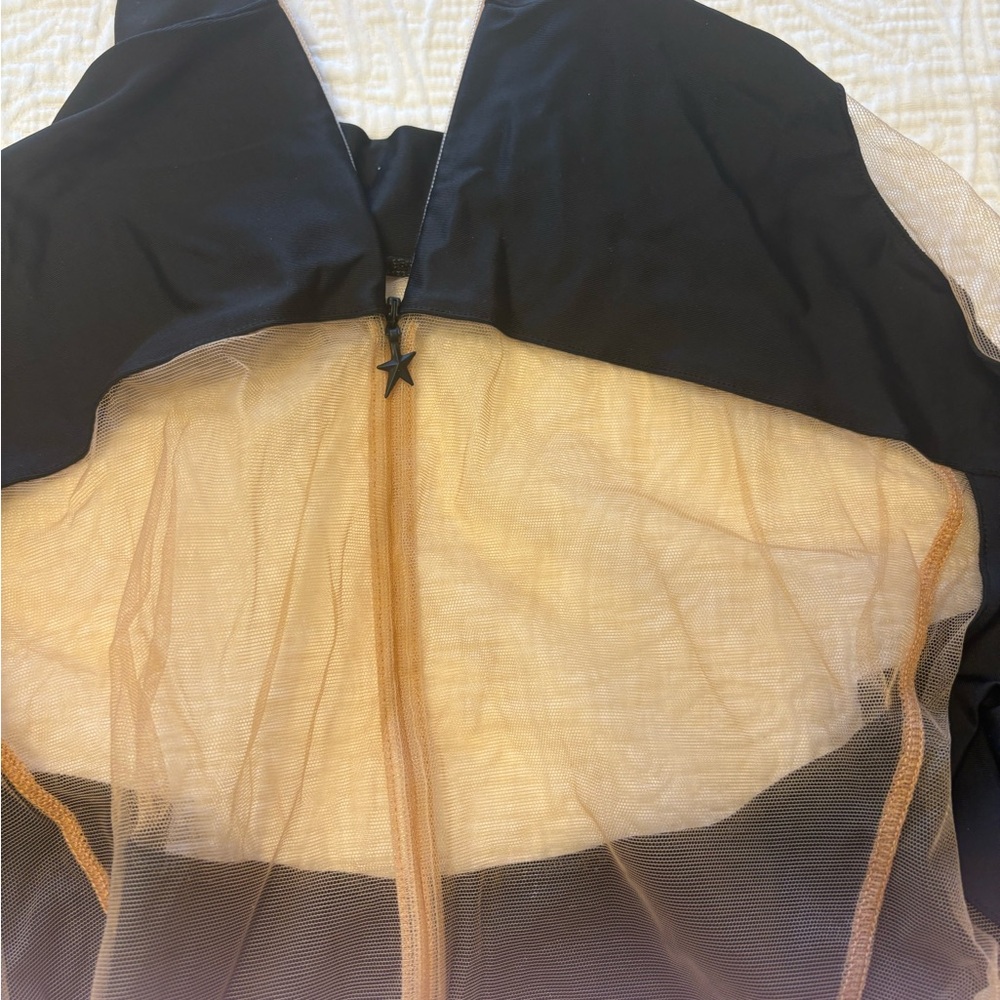 Mugler Black and Tan Off-Shoulder Bodysuit - Picture 5 of 8